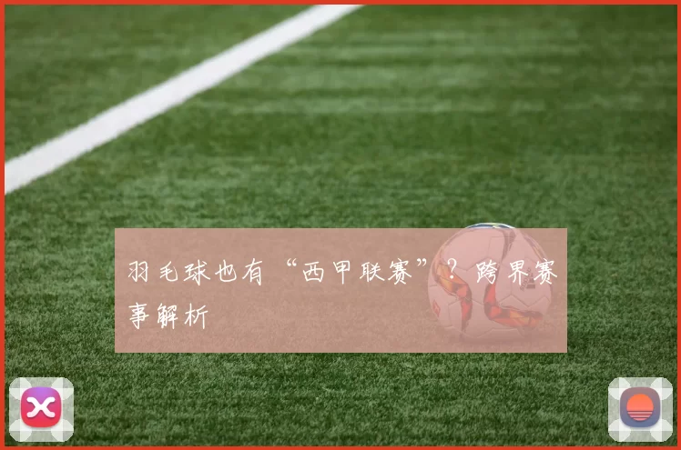 羽毛球也有“西甲联赛”?跨界赛事解析
