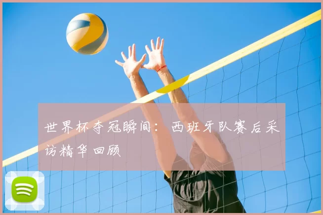 世界杯夺冠瞬间:西班牙队赛后采访精华回顾